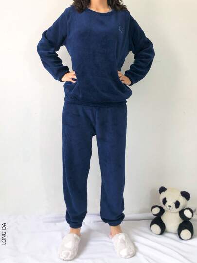 Conjunto de pijama para el hogar afelpada