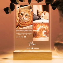 Personalized Couple Collage Photo LED Night Light, Custom Acrylic Photo Lamp With Text, Photo Collage LED Light, Romantic Gifts For Anniversary, Wedding, Birthday, Valentine's Day, Unique Gift For Wife/Girlfriend/Friend, Husband/Boyfriend, Bedroom Decor