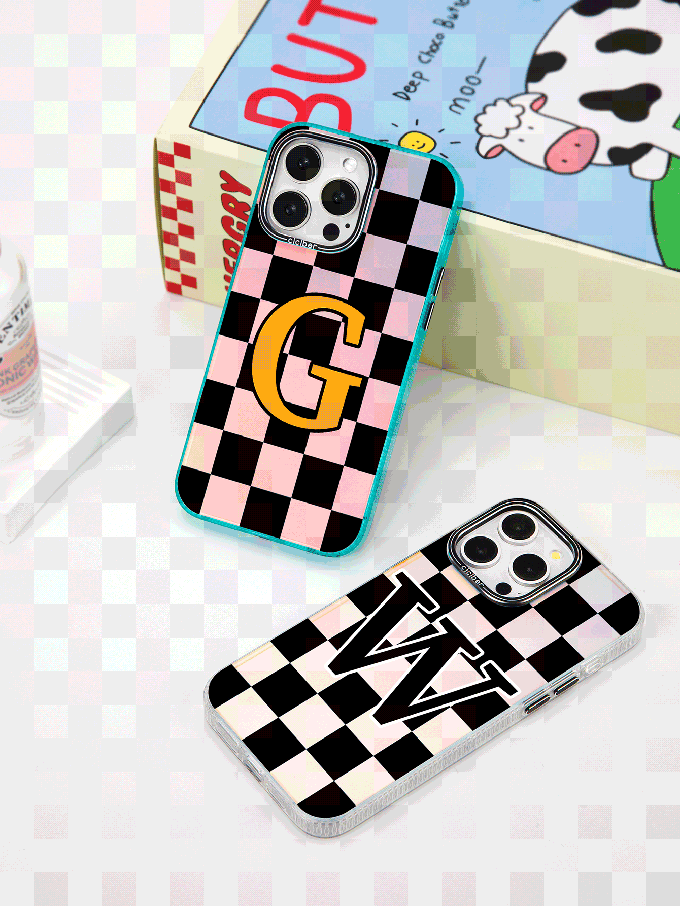 1pc Customized Letter Laser Phone Case - Purple - View 3