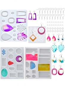 Resin Jewelry Molds,UV Resin Earring Mold With Holes, Dog Tag Molds For Resin Alphabet Epoxy Resin Mold  Necklace Pendant Moldes Para Resina Epoxica For Girls Female - Silicone Mold - View 6