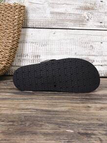 原创 Overstock 酷炫风格带扣高时尚百搭沙滩凉鞋 - 黑色 - 查看 7