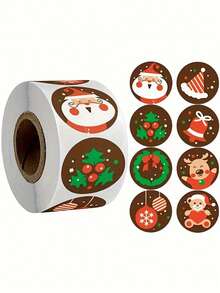 1 Cuộn, 500 Miếng Dán Trang Trí Ngày Lễ Giáng Sinh 0,98 Inch: Ông già Noel, Cây thông Noel, Mũ ông già Noel, Quà tặng Giáng sinh, Đã niêm phong, 1 Cuộn Với 8 Miếng Dán Họa Tiết Trang Trí, Loạt Miếng Dán Quà Tặng Trang Trí Ngày Lễ Giáng Sinh, Miếng Dán Keo Trang Trí Giáng Sinh Đồ Trang Trí Giáng Sinh Quà Tặng Giáng Sinh Đồ Dùng Cho Tiệc Giáng Sinh Túi Quà Giáng Sinh Túi Giáng Sinh Miếng Dán Giáng Sinh - nhiều màu - Xem 2