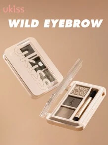ukiss 哑光眉粉，带 2 个刷头，轻盈、顺滑、持久、防水防汗、自然渐变、轮廓和眉粉调色板 - #02 Milky Brown - 查看 11