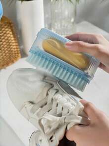 多功能肥皂盒浴室滚筒刷式肥皂盒架洗衣皂液沥水盒防滑泡沫起泡器洗衣用 - 藍色 - 查看 7