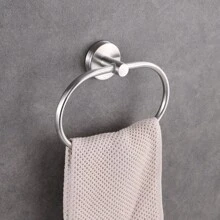 不锈钢浴室配件套装,包括毛巾杆、卫生纸架、壁挂挂钩、衣橱挂钩、衣帽钩,适用于浴室五金套装、浴室用品、浴室套装 - 彩色 - 查看 14