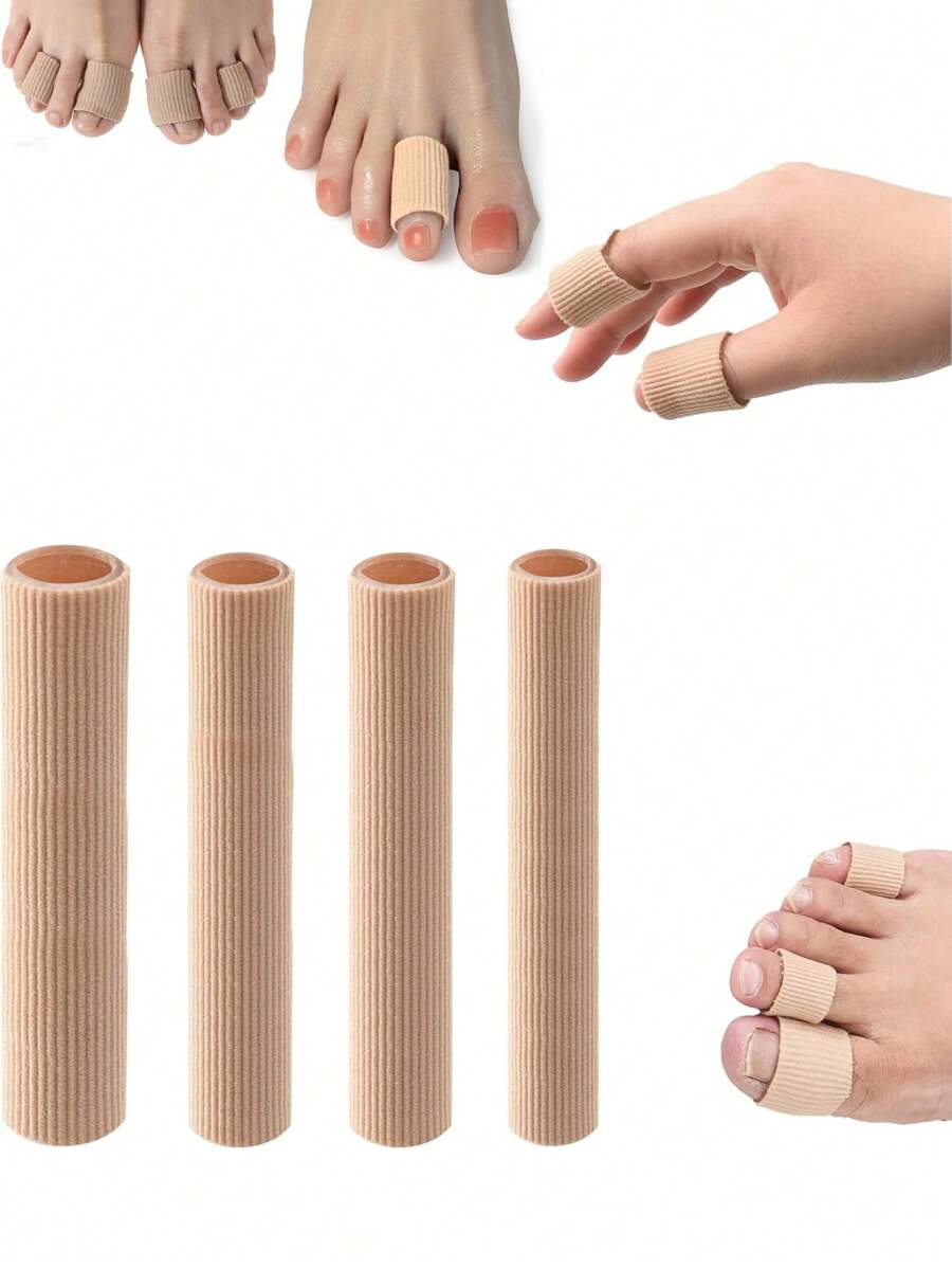 2 件/6 件可切割趾管套，采用弹性面料制成，内衬硅胶。趾套保护器可减轻趾压力摩擦，分趾套 - 彩色 - 查看 1