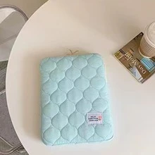 1 Pieza Bolsa Interior Anticolisión De Moda Y De Cuadros Simples Para Tablet De 11 Pulgadas, Bolsa De Mano De Archivo De 13 Pulgadas, 14 Pulgadas, 15 Pulgadas Para Ordenador Portátil - Beis - Ver 5