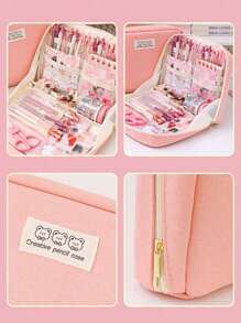 1pc Large Capacity Student Pencil Case, Multi-Functional Classification Stationery Storage Bag,School Supplies Halloween Decorations Halloween Costumes Autumn Decor Festival Decor - Multicolor - View 4