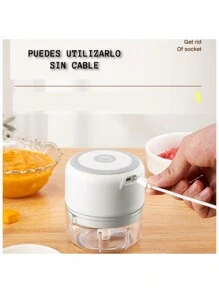 MOLEDOR DE ALIMENTOS CON CAPACIDAD DE 250ML, ESPECIAS. PROCESADOR DE ALIMENTOS RECARGABLE PARA PREPARACIÓN - Verde - Ver 7