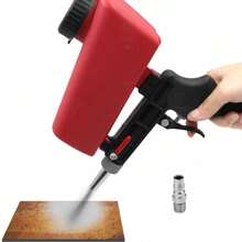 Air Sandblasting Gun Portable Handheld Sandblaster 90psi Gravity Sandblasting Gun Pneumatic Sandblaster Spray Gun For Remove Paint, Stains, Rust & Clean Surfaces - Red - View 3