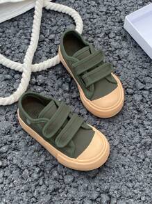 白色帆布鞋，高帮儿童运动鞋，春秋韩版，简约设计，男童女童鞋，时尚低帮系带休闲运动运动鞋，经典低帮帆布鞋，儿童休闲运动滑板鞋