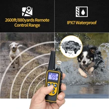 800M Remote Electric Shock Collar Pet Dog Training Anti Bark Rechargeable LCD UK - Black - View 9
