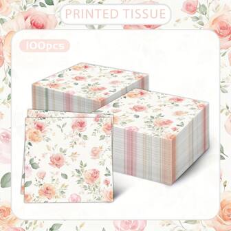 粉色香槟色印花家居派对装饰餐巾可用于生日、婚礼、茶会和各种派对场景，也可用于圣诞派对促销