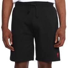 Liverpool FC Boyfriend Style Mens Crest Sweat Shorts (Black) - Black - View 1