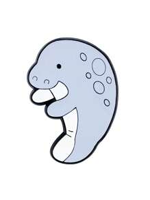 1 peça broche de liga de zinco pintado com tema de vida marinha de desenho animado, design de tubarão e cavalo-marinho, acessórios multiuso para roupas e bolsas, acessórios para vestidos, alfinete para roupas, bolsa, acessórios para escola, escritório, camisas, jaquetas, joias, alfinete de roupas de Natal, Halloween, presentes engraçados e fofos para professores, acessórios para fantasias, pingentes para bolsas