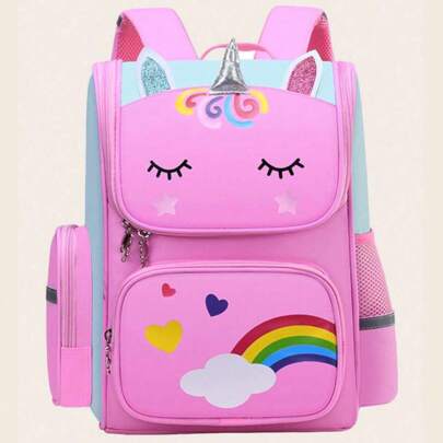 Mochila para niños amplia , Mochila de dibujos unicornio