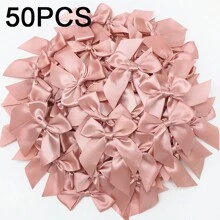 50 件，大号缎带蝴蝶结工艺蝴蝶结粉色白色小花礼物领带婚礼装饰蝴蝶结DIY生日派对烘焙装饰，返校情人节 - 50PCS - 查看 10