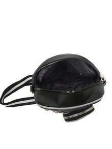 1PC Women's Retro Fashion Creative Personalized Camera Bag, Shoulder Bag, Small Square Bag, Chain Crossbody Bag - Black and White - View 9