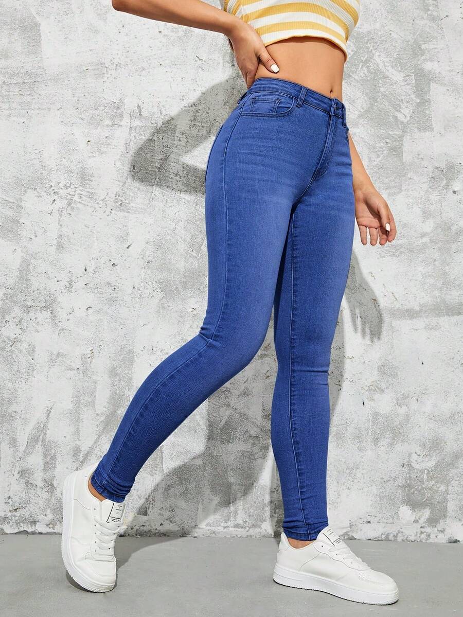 Jeans para Mujer de Ajustados Tiro Alto con Bolsillos, Pantalones de Mezclilla para dama, Moda Casual y Comodidad