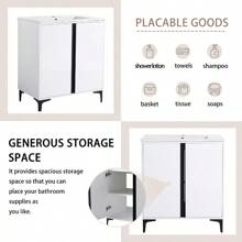 Soft Close Doors Bathroom Vanity,30 Inch  For Small Bathroom (Only Vanity ,NO Sink) - 白色 - 查看 9