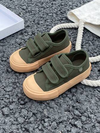 白色帆布鞋，高帮儿童运动鞋，春秋韩版，简约设计，男童女童鞋，时尚低帮系带休闲运动运动鞋，经典低帮帆布鞋，儿童休闲运动滑板鞋