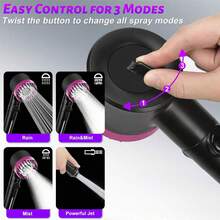 High Pressure Shower Head With Handheld,Shower Head With Filter With Pause Switch Water Saving Filter Showerhead, Showerhead Set With Hose, Bracket Bathroom Bathroom Accessories Bathroom Tools - Multicolor - View 4