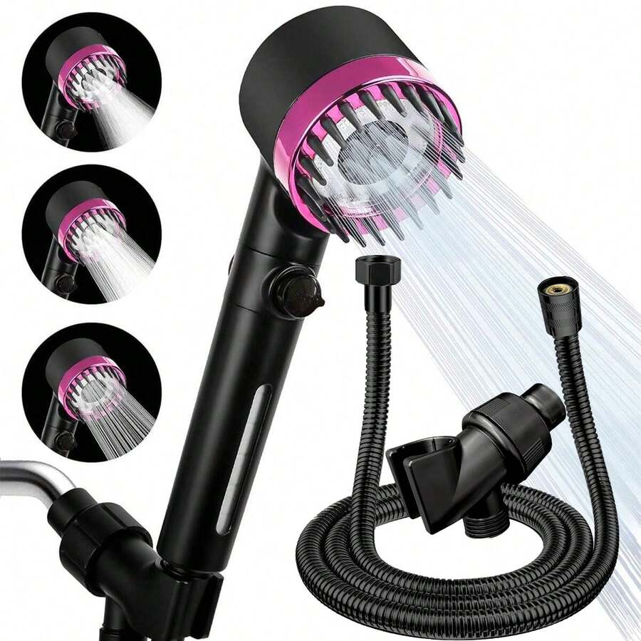 High Pressure Shower Head With Handheld,Shower Head With Filter With Pause Switch Water Saving Filter Showerhead, Showerhead Set With Hose, Bracket Bathroom Bathroom Accessories Bathroom Tools - Multicolor - View 1