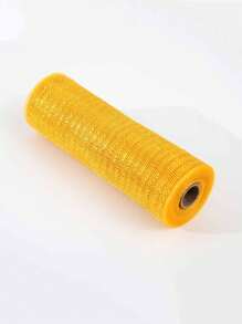 1pc Hollow Out Gold Wire DIY Grid Ribbon, Christmas Wedding Party Tulle Xmas Tree Home Decor Ribbon, Christmas Birthday Party New Year Decoration Gold Wire Net Ribbon,Christmas