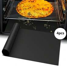4pcs BBQ Grill Mat Non-Stick Mat Heat Resistant Grill Mat Outdoor Baking Reusable Barbecue Party Mat