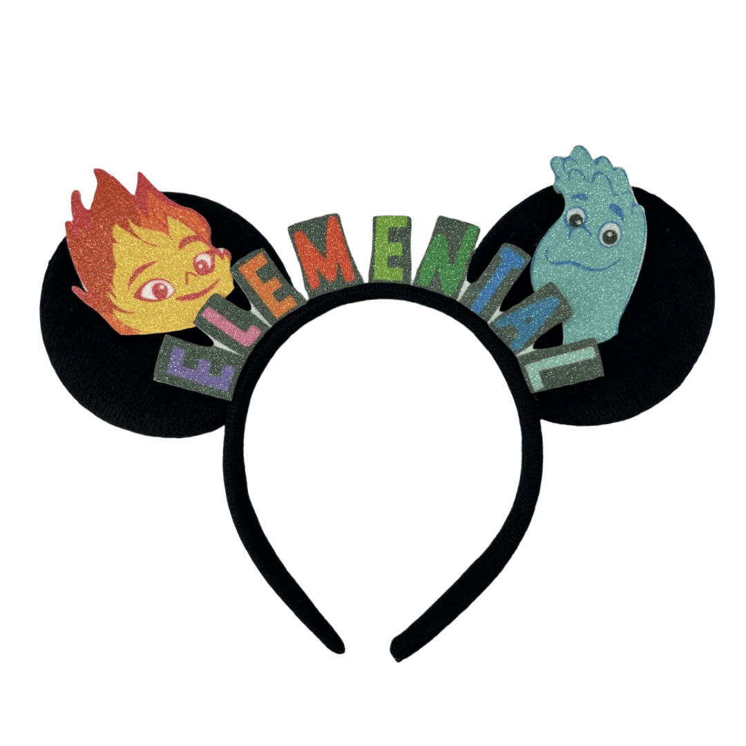 Inside Out 2 Theme Headbands Girls Water Fire Elemental Hairband Girls