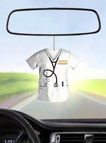 1 Pieza Accesorio De Llavero Colgante De Árbol De Navidad Para Coche En Diseño De Uniforme De Enfermera Acrílica