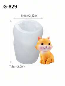 1 Khuôn Silicon Hình Mèo, Khuôn Hình Cún Con Làm Bánh, Làm Nến, DIY - Khuôn silicone chó mèo - Xem 15