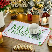 1 件 PVC 圣诞节节日餐桌餐垫，防滑耐热易于清洁桌面装饰，适用于节日派对、家居装饰、圣诞装饰、派对用品 - 彩色 - 查看 1