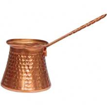 Aluminum Turkish Coffee Pot, Greek Arabic Coffee Maker, 320ml Mini Milk Heater, Butter Warmer, Mini Butter Melter, Chocolate Warmer, Stovetop Kettle - Gold - View 1