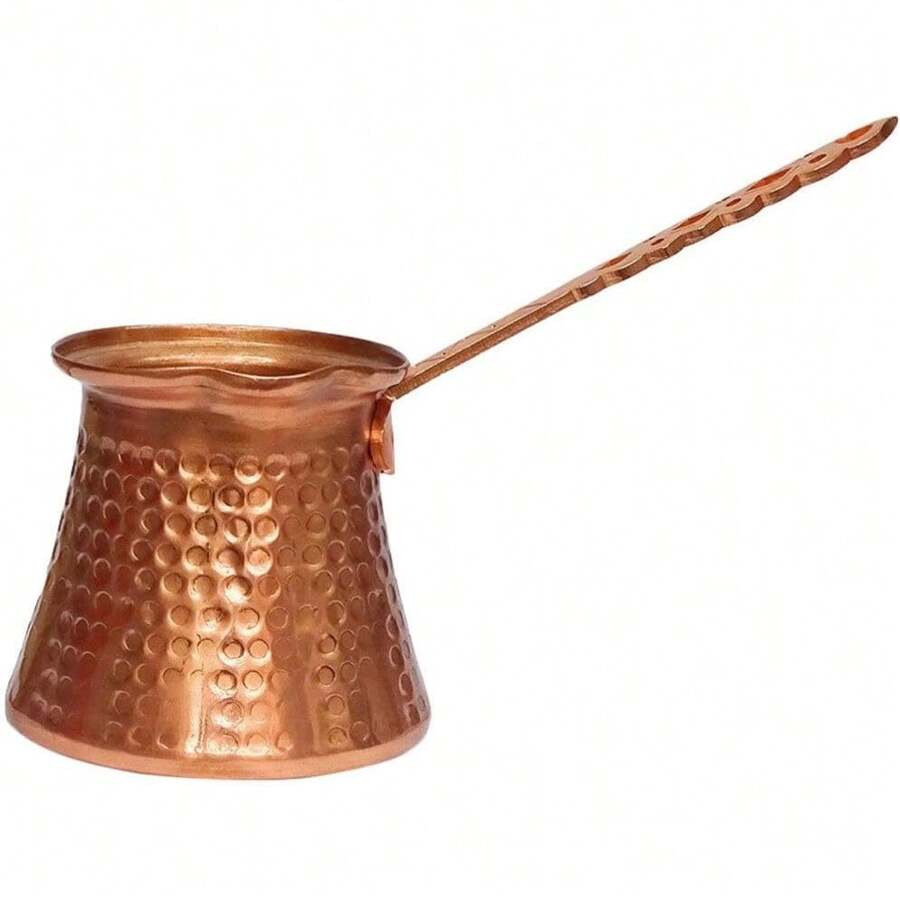 Aluminum Turkish Coffee Pot, Greek Arabic Coffee Maker, 320ml Mini Milk Heater, Butter Warmer, Mini Butter Melter, Chocolate Warmer, Stovetop Kettle - Gold - View 1