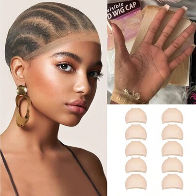 HD Wig Cap,  Wig Caps Ultra Thin, Transparent Wig Cap For Lace Front Wig Stretchy Nylon Wig Caps For Women