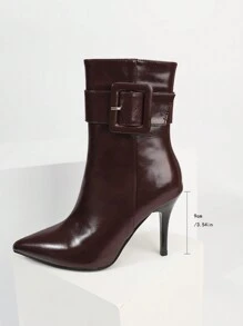 Botas casuales y elegantes con tacón alto y punta puntiaguda para mujeres