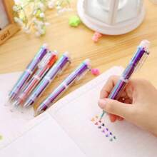 New Arrival Novelty Multicolor Ballpoint Pen Multifunction 6 In1 Colorful Stationery Creative School Supplies - Multicolor - View 2