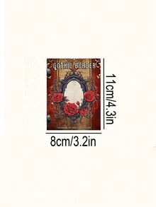 15pcs Exquisite Vintage Photo Frame Stickers - PET Waterproof Stickers, Halloween Theme Stickers, Handmade DIY Decorative Splicing Stickers, Back-To-School Learning Stationery & Gift Wrapping Decorative Stickers, For Halloween Party