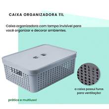 Kit Of 3 Organizer Boxes With Lid 11L LP House Resistant Multipurpose - 灰色 - 查看 4