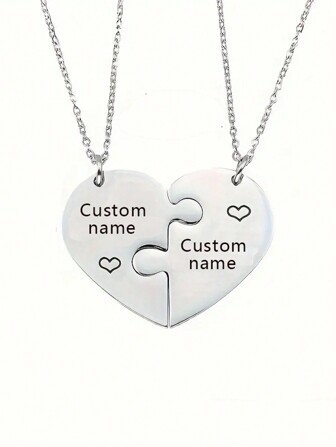 Ett personligt anpassat namnhalsbandset, som kan anpassa namnen på mor och dotter, far och dotter, systrar och familjemedlemmar. Endast två namn kan anpassas tillbaka till skolan Vinterpresentidéer Pojke Flicka Alla hjärtans dag