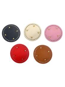 PU Material Bag Base, DIY Hardware Leather Accessories, Oval Shaped Bag Bottom Padding, Perforated Handbag Bottom, Crossbody Bag Woven Bag Bottom, 7 * 3.1in, Suitable For DIY Bag Accessory Base, Daily Use For Boys And Girls, Compact And Portable For Commuting - Multicolor - View 11