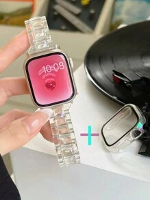 Bộ 2 dây đeo đồng hồ Apple + Vỏ đồng hồ Apple dành cho nữ, Dây đeo cổ tay bằng acrylic nhiều màu, Thiết kế cầu vồng nhiều màu, Nhẹ, Thời trang và dễ thương, Phim bảo vệ màn hình đồng hồ Apple, Vỏ bảo vệ bằng màng cường lực siêu mỏng chống sốc hai trong một, Tương thích với dây đeo đồng hồ Apple 44mm 45mm Ultra 2 49mm 42mm 40mm 38mm 41mm Dây đeo thay thế thời trang Áp dụng cho dòng Ultra 9 8 SE 7 6 5 4 3 2 1 Dây đeo thông minh cho đồng hồ Apple Dây đeo vòng đeo tay cho đồng hồ Apple Phụ kiện đồng hồ Apple. Dây đeo đồng hồ Apple + Vỏ đồng hồ Apple - bảy màu - Xem 6