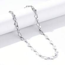 ZG YING ZHOU ZGYZ 1 chiếc dây chuyền hình trái tim bằng thép không gỉ mạ vàng kiểu hiphop, có móc cài hình kẹp giấy, thích hợp cho cặp đôi, đám cưới, tiệc tùng, làm thủ công, dây chuyền dài để móc vào áo len. - Nhiều màu - Xem 4