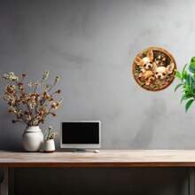 1 szt. 8x8 cali okrągły metalowy znak ścienny z motywem psa chihuahua, losowo rozmieszczone otwory ułatwiające zawieszenie, nadaje się do dekoracji wnętrz/zewnętrznych, domu, pubu, klubu, wystroju domu, wystroju pokoju, wystroju ściany