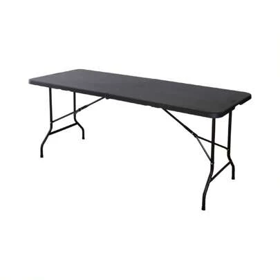 Mesa Plegable Negra Portafolio de Plástico 1.80 m