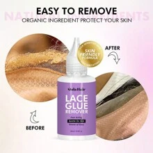 3入組/套蕾絲頭帶髮型延伸套裝,帶防水蕾絲假髮黏合劑,蕾絲假髮拆卸器&蕾絲黏合劑1.3盎司,隱形牢固貼合,防水蕾絲前假髮黏合劑 - 3 Piece Lace Glue Set - 查看 8