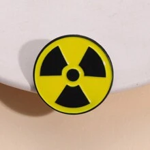 1pc Radioactive Hazard Symbol Badge Creative Chemical Element Brooch Fashion Accessory - Multicolor - View 8