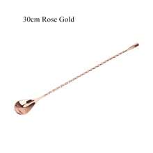 Stainless Steel Mixing Spoon Spiral Pattern Bar Teadrop Spoon Bartender Tools Stir Spoon 30/40cm Bar Tool, For Outdoor, Camping - Multicolor - View 10