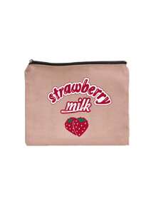 1/2 peças Bolsa de maquiagem estampada kawaii com padrão de morango cereja, bolsa de cosméticos portátil multiuso para viagens, bolsa de maquiagem bolsa de maquiagem bolsa de cuidados com a pele bolsa de higiene cubos de embalagem, organizador de banheiro de itens essenciais de viagem, organizador de joias, organizador de óleo labial, organizador de esmaltes bolsa de maquiagem armazenamento organizador de maquiagem estojo de maquiagem bolsas de maquiagem organizador de maquiagem armazenamento de maquiagem - Rosa - Ver 12